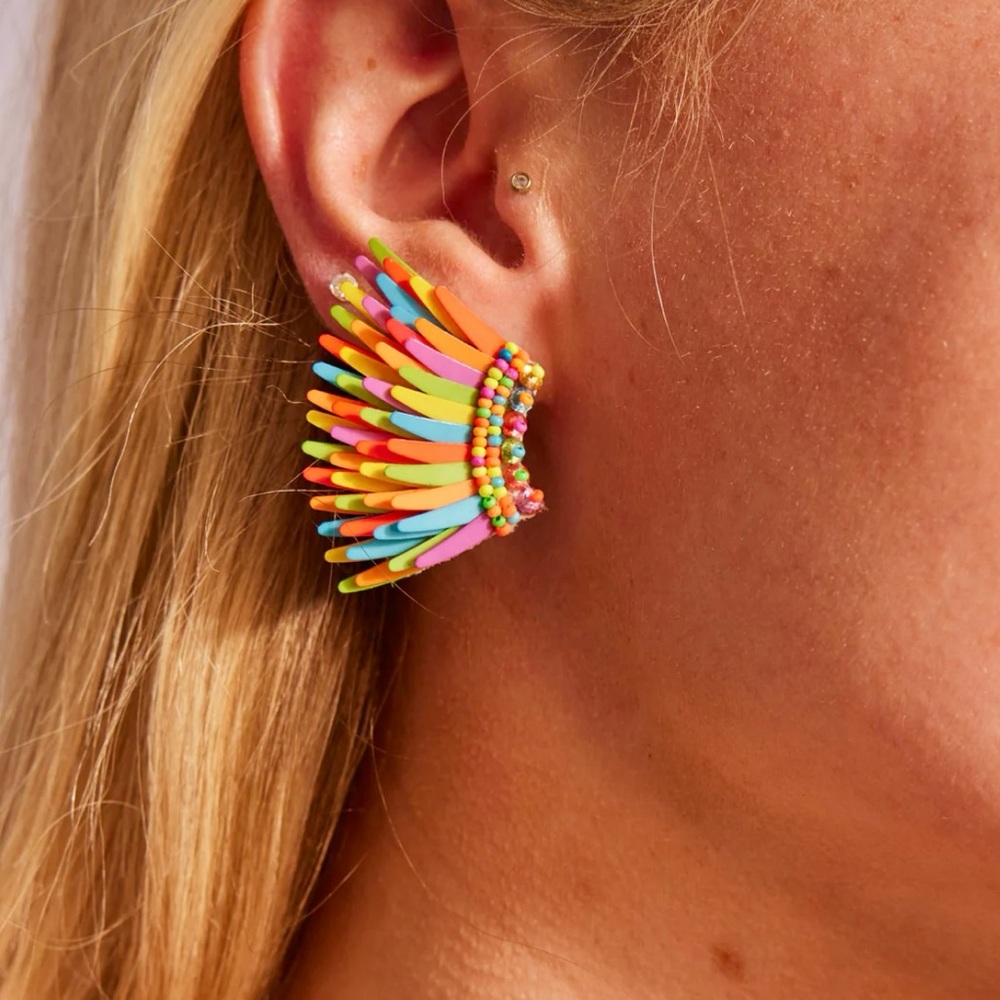 🌺🎉HP🎉🌺 NWT Mignonne Gavigan Mini Madeline Earrings Confetti - Picture 16 of 16
